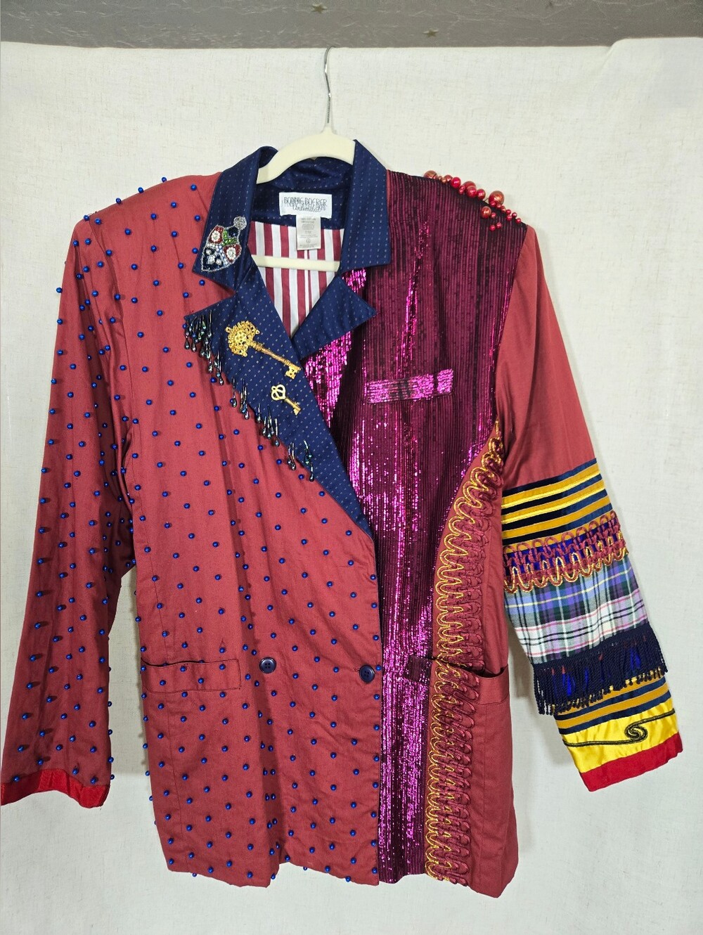 Bonnie Boerer Unlimited Embellished Blazer Jacket – Rare Vintage Wearable Art